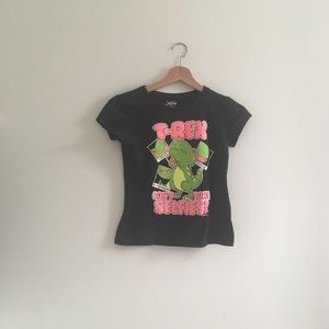 NWOT Justice “T-rex Can’t Take Selfies!” Tee